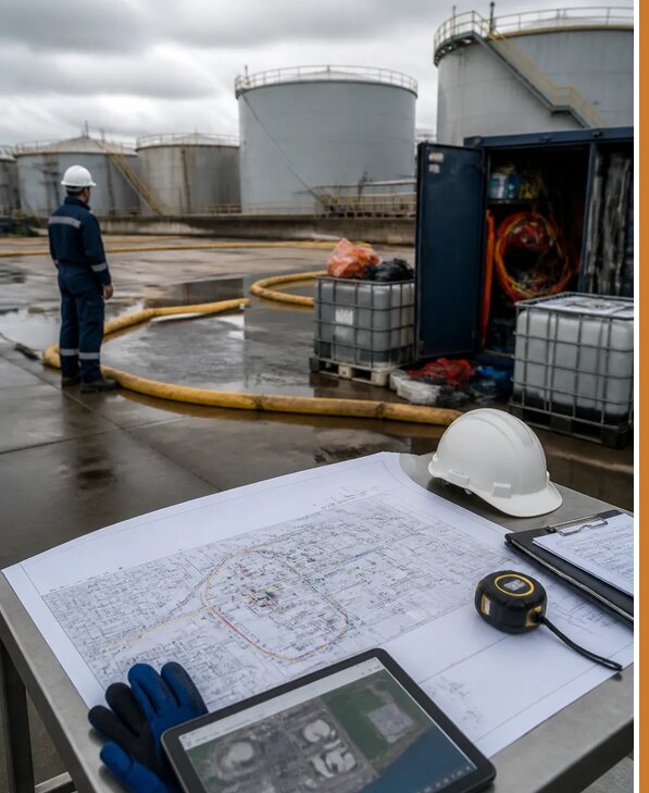 Разработка плана ликвидации разливов нефти в Новомосковске
